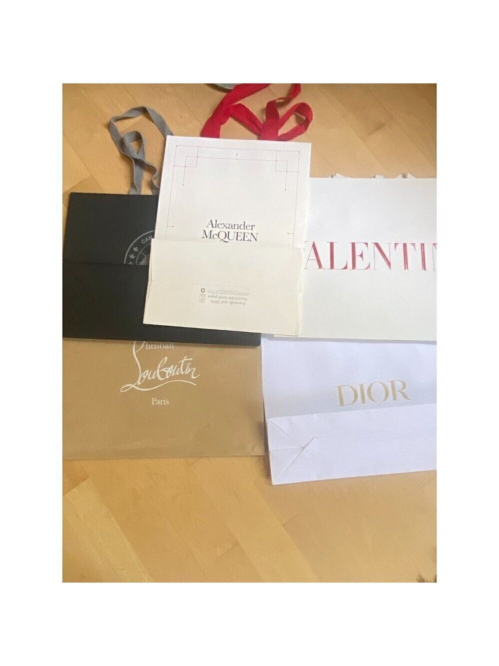 5 Designer shopping bags *empty variety large size